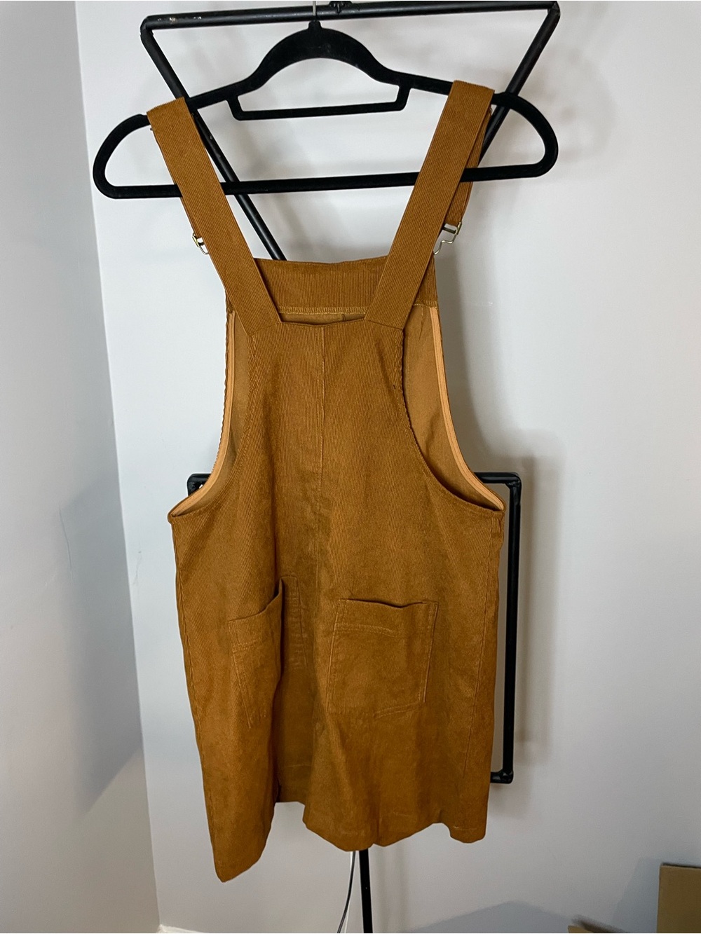 SHEIN Caramel Brown Corduroy Overall Dress - Picture 2 of 3